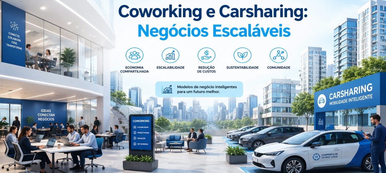 Coworking e Carsharing: Negócios Escaláveis 2026