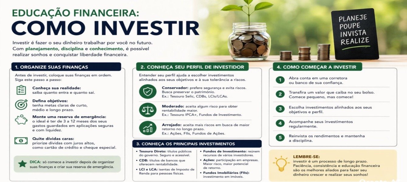 Educação Financeira: Como Investir em 2026
