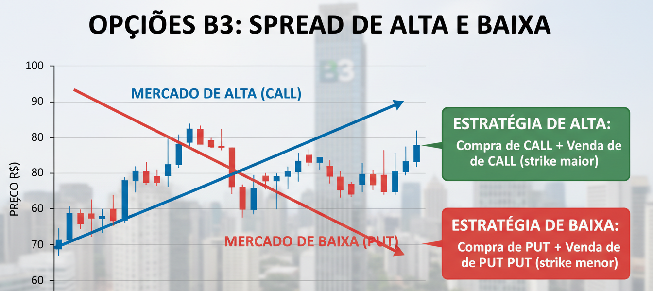 Trava de Alta e Baixa: Opções na B3 em 2026