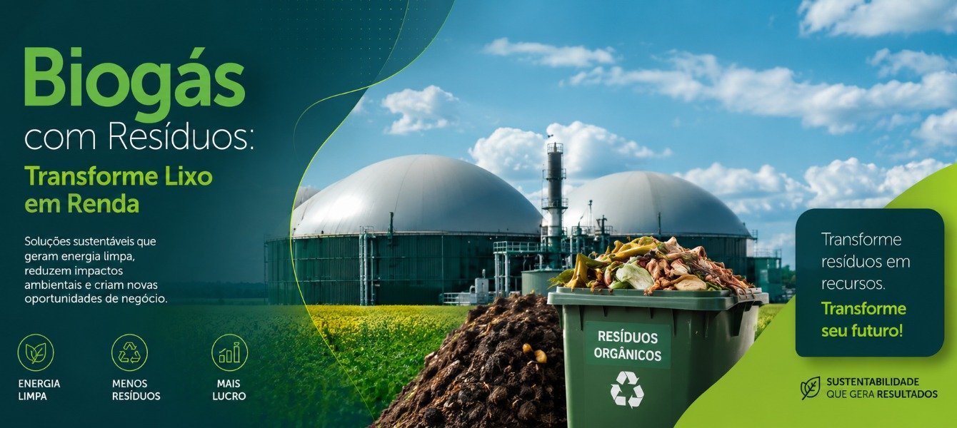 Biogás com Resíduos: Transforme Lixo em Renda 2026