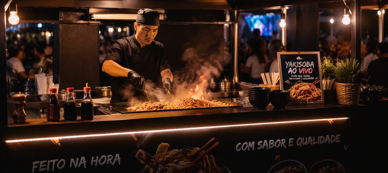 Barraca de Yakisoba ao Vivo e Atrair Clientes 2026