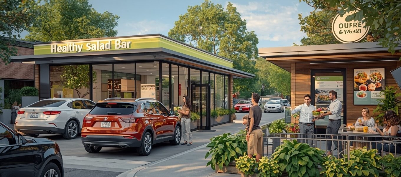 Drive-through de Saladas Saudáveis