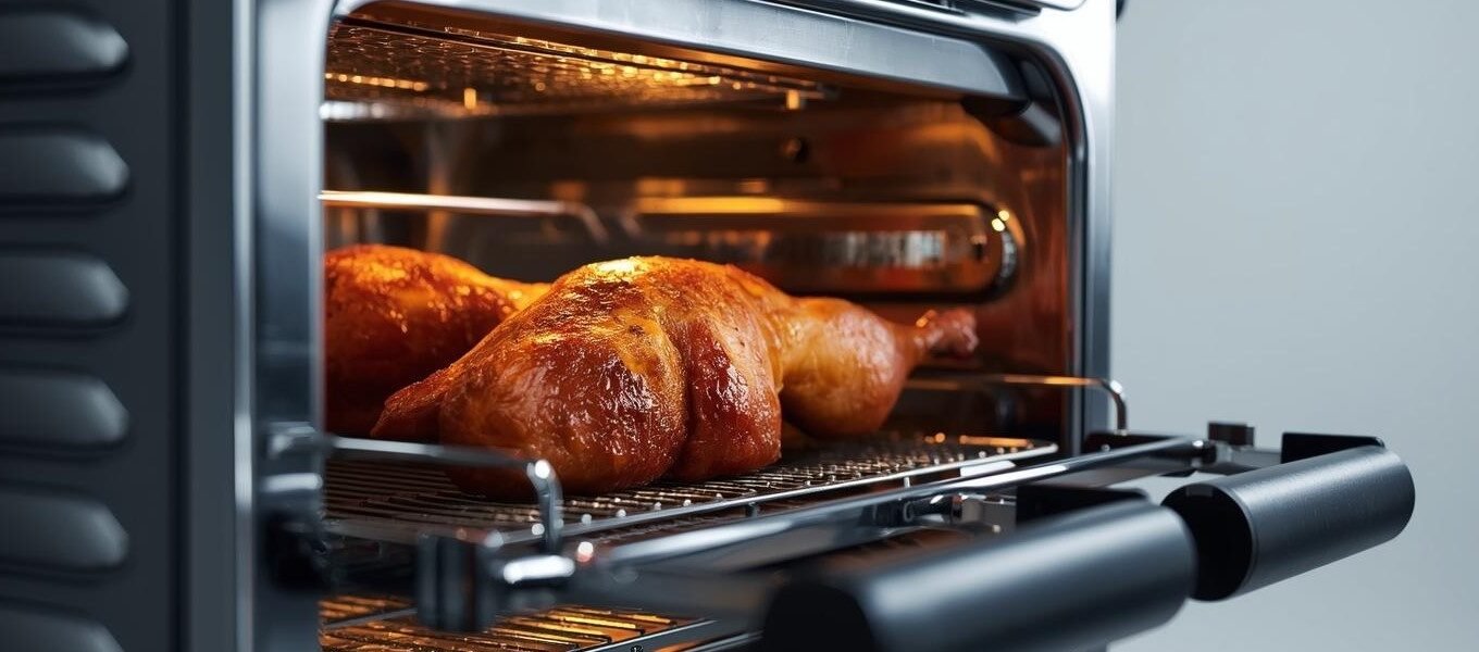 máquina de assar frango e carne inteligente