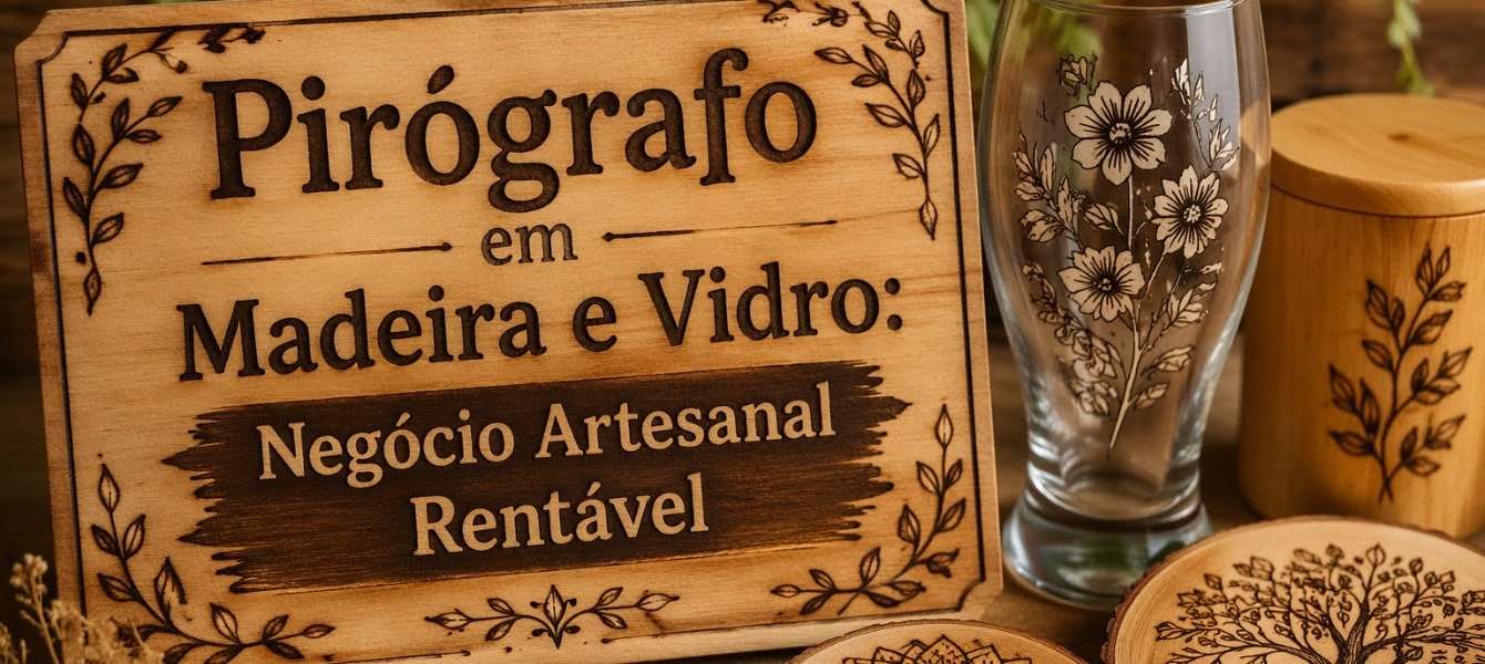 Pirógrafo em Madeira e Vidro: Negócio Artesanal Rentável
