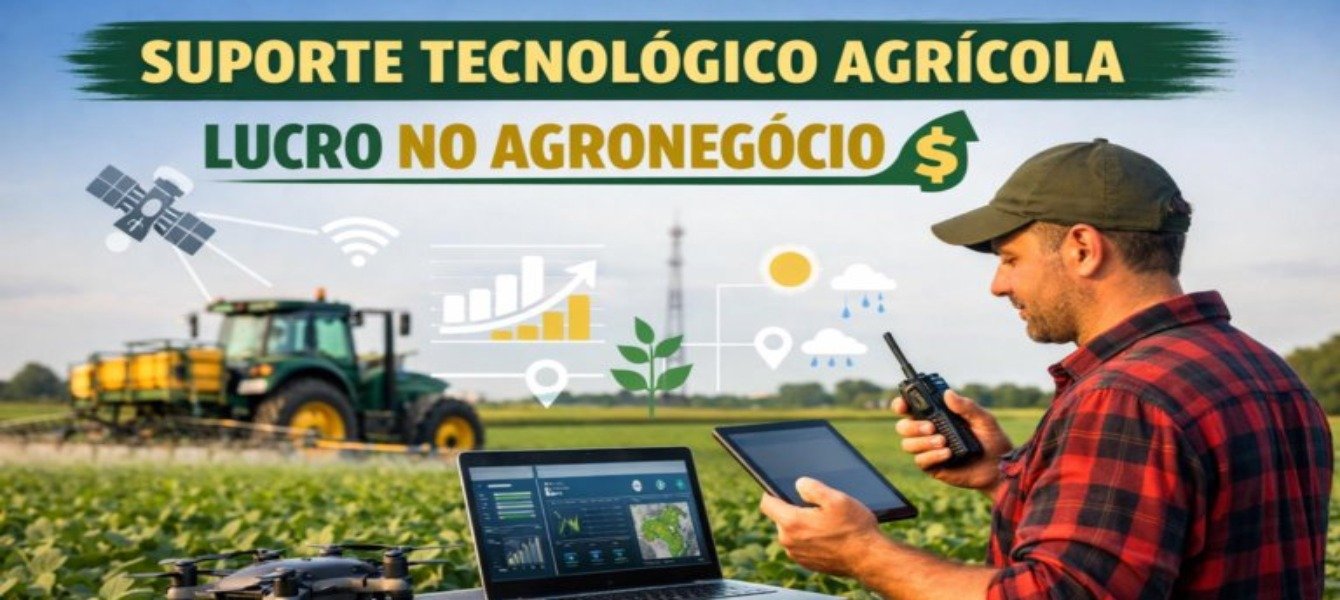 Suporte Tecnológico Agrícola: Lucro no Agronegócio 2026