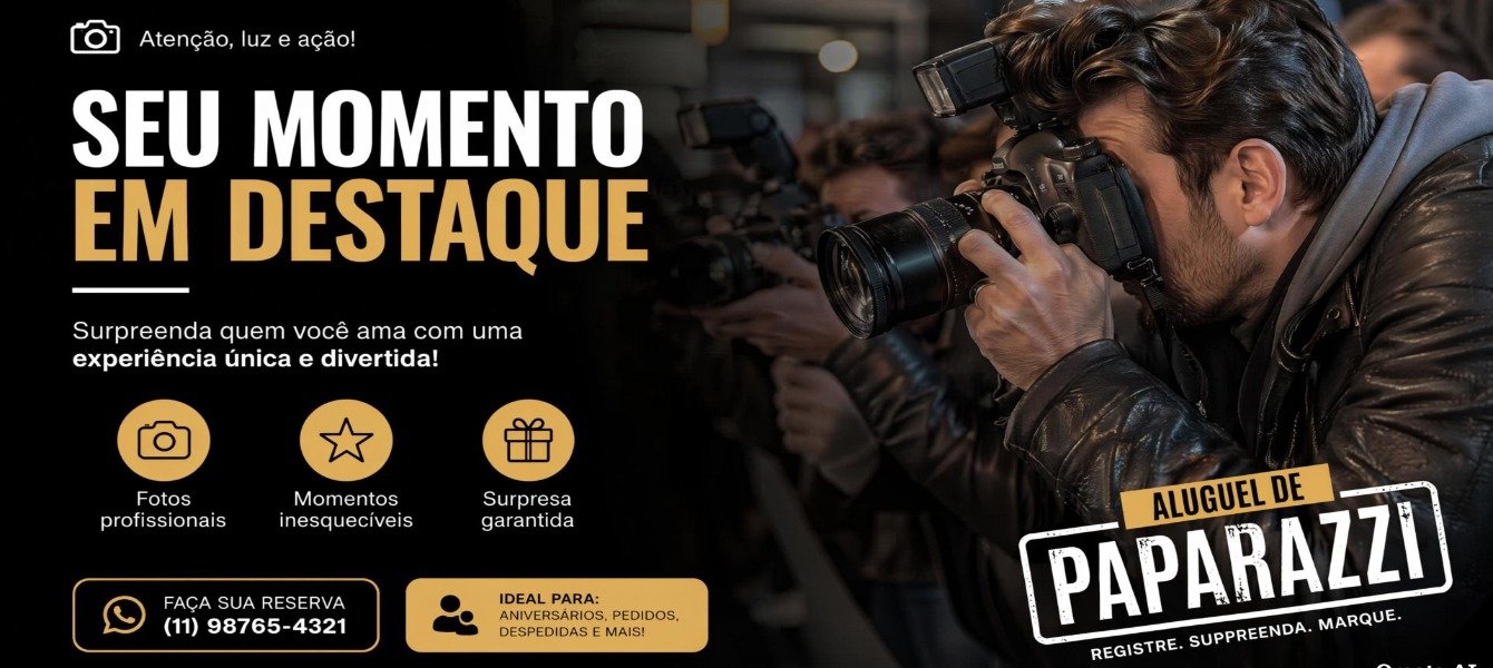 Aluguel de Paparazzi: Experiências Inesquecíveis 2026