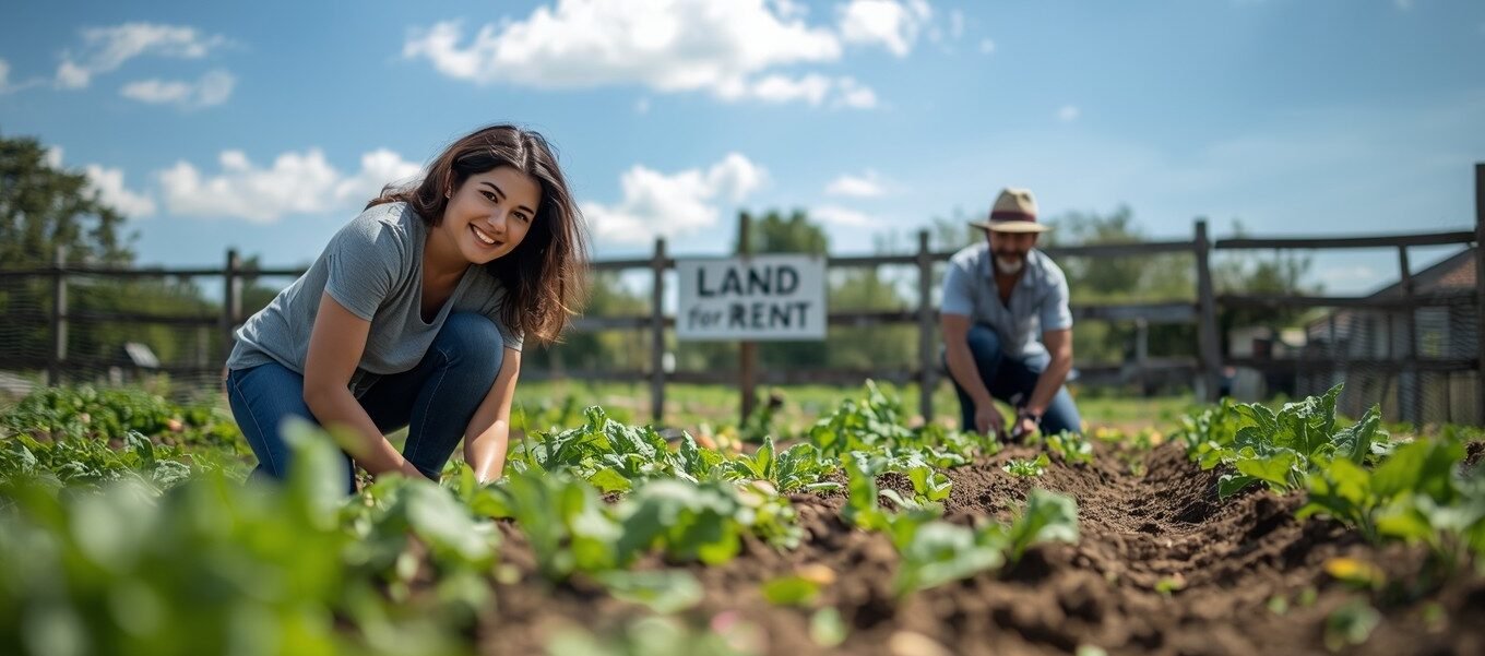 aluguel de terrenos para hortas individuais