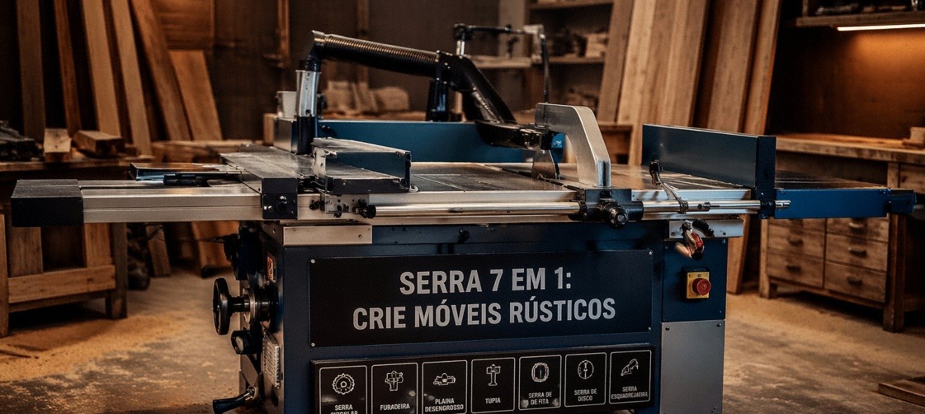 Serra Multifunção 7 em 1: Faça Móveis Rústicos 2026