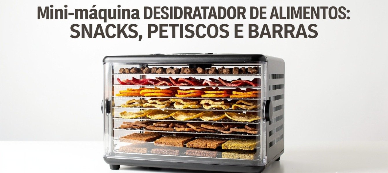 DESIDRATADOR DE ALIMENTOS: SNACKS, PETISCOS E BARRAS