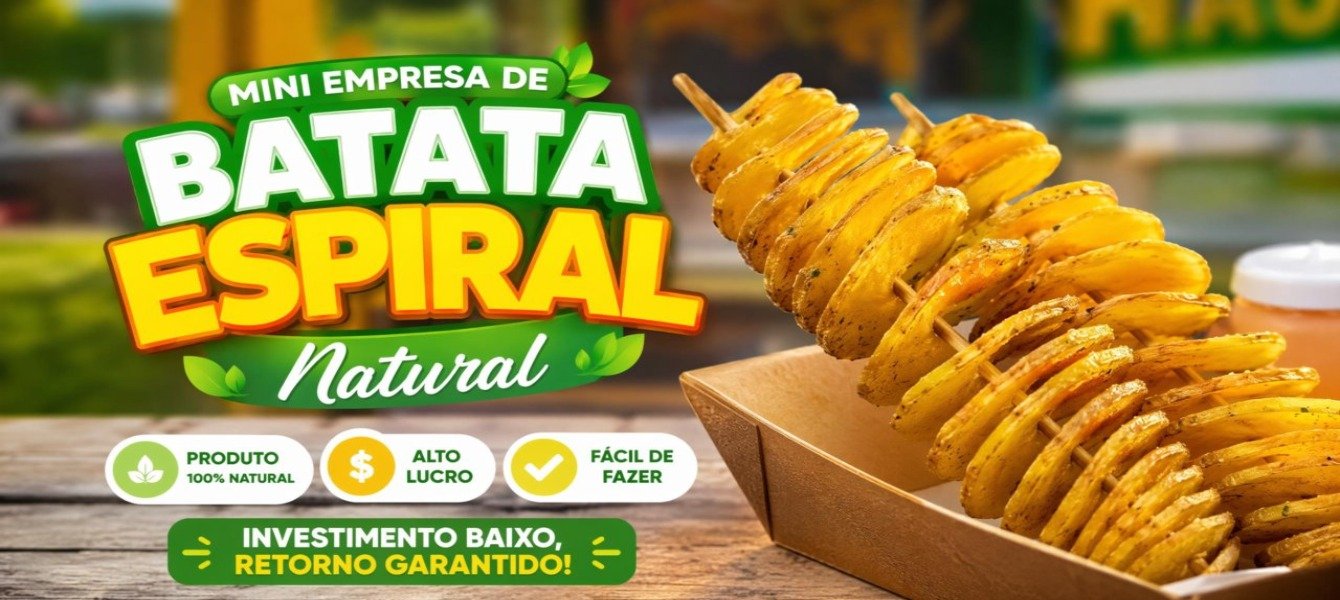 Mini Empresa de Batata Espiral Natural em 2026